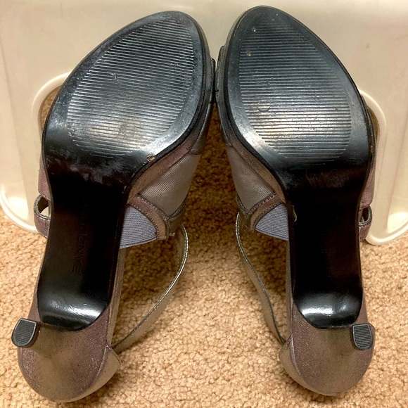 Pewter Heels with Mesh Inserts - Picture 7 of 9